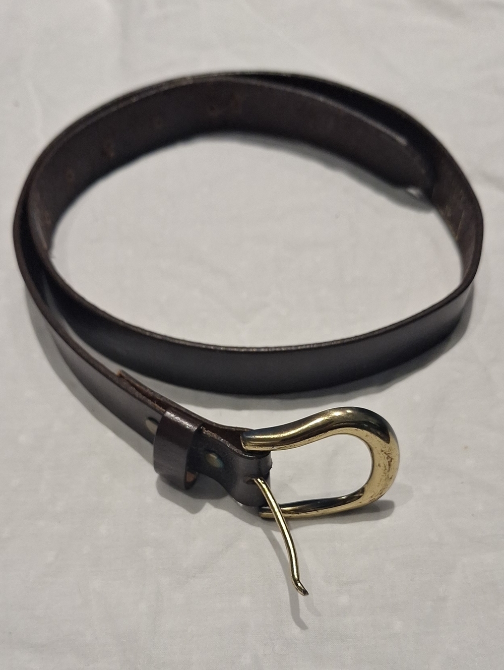 Wilsons The Leather Experts Classic Brown Leather Belt with Gold Tone Buckle